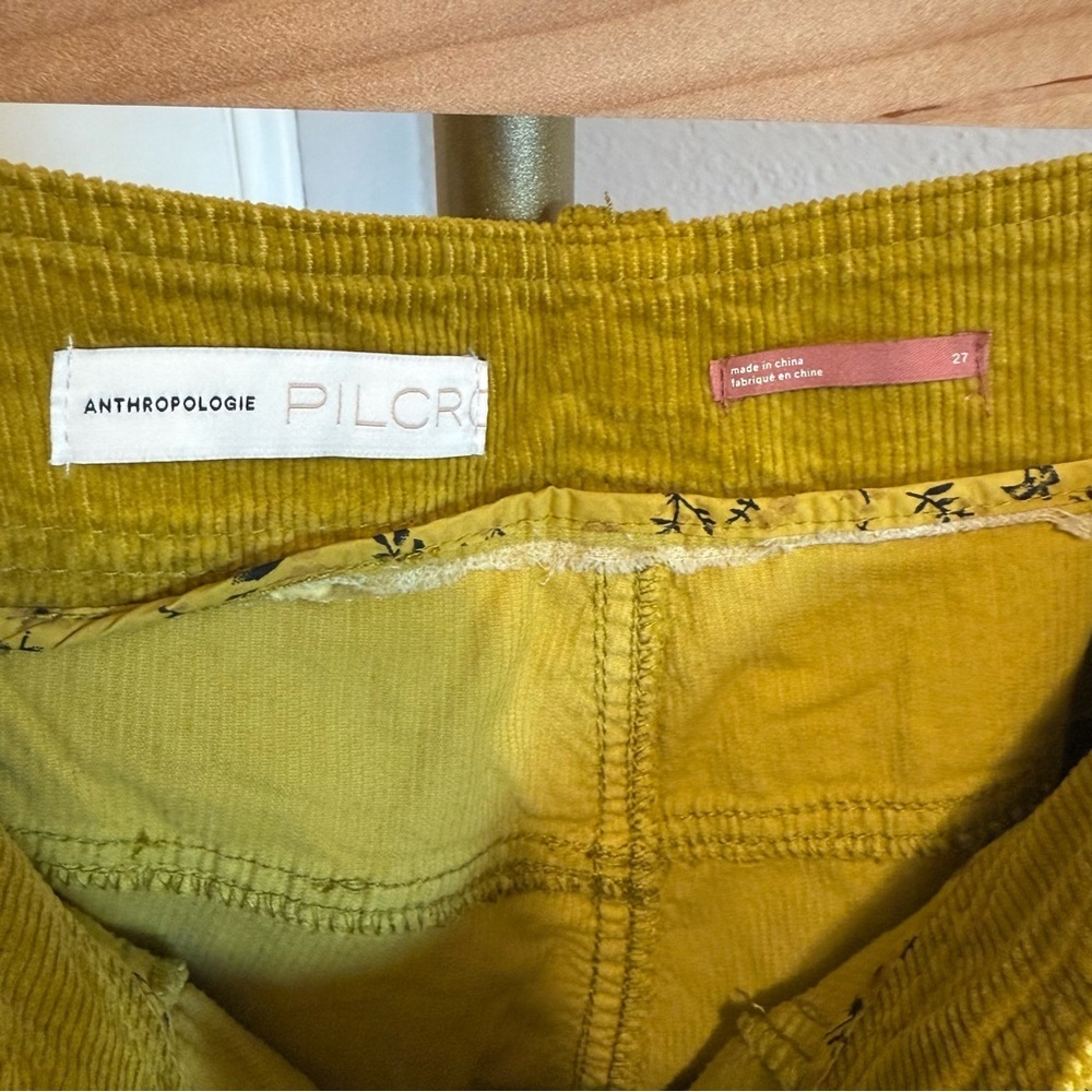 NWT Anthropologie Pilcro Golden Corduroy Trousers Size 27 - Picture 4 of 11